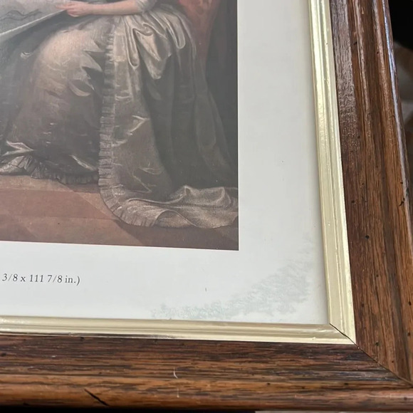 The Washington Family by Edward Savage Vintage MCM Art Print Framed 16" x 13" - Picture 5 of 5